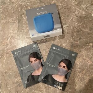 For Makeup artist kit. Silver Ion Infused Silicone Case with mask set